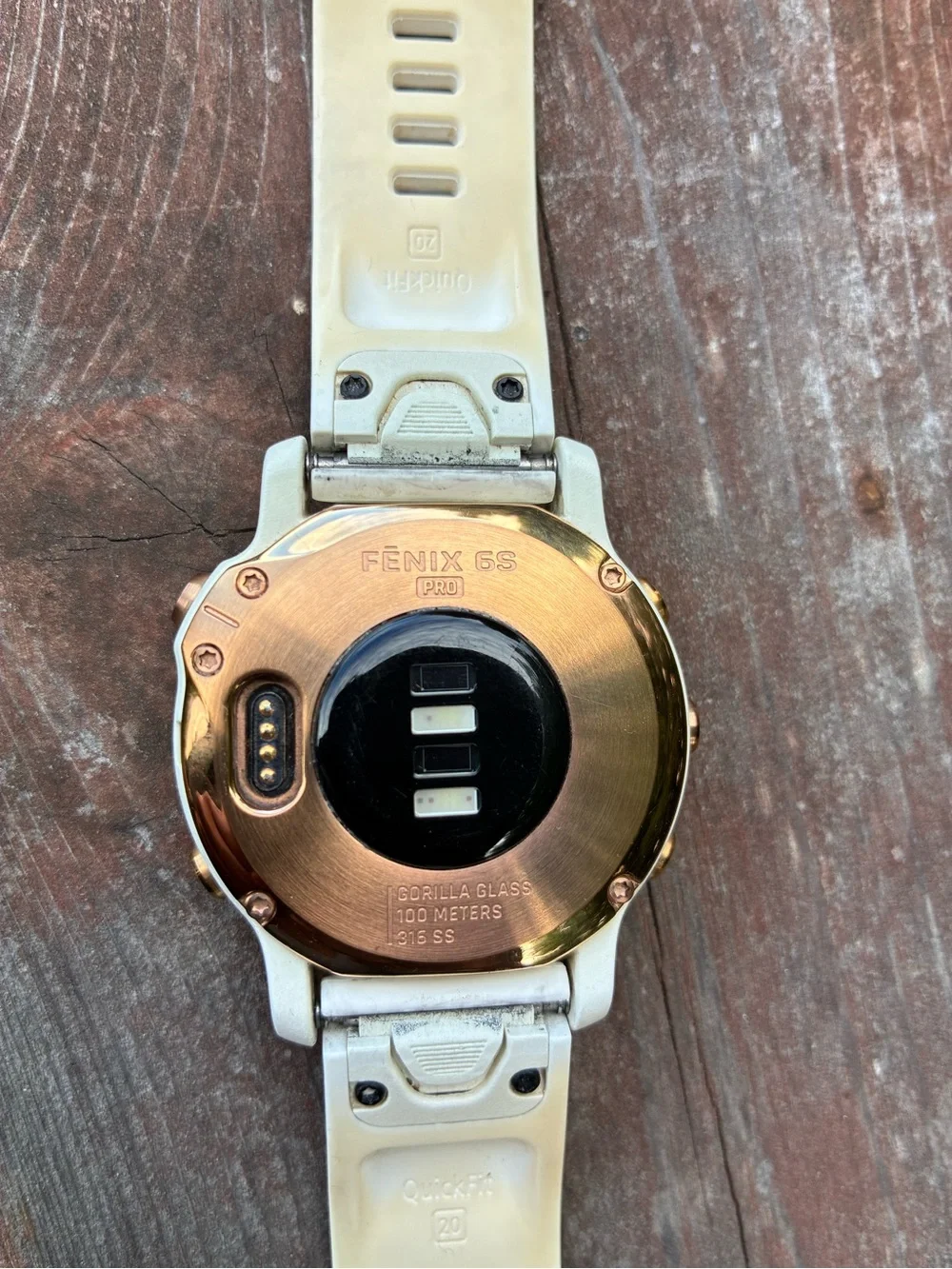 garmin fenix 6s pro smartwatch in rose gold and white